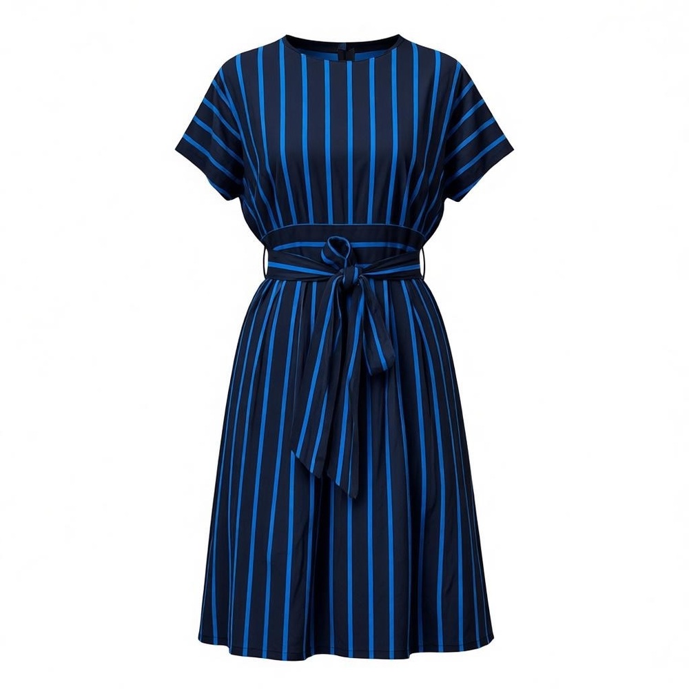 Retro Black Striped 1940s/50s Dress